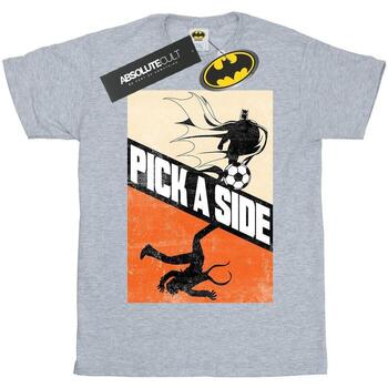Abbigliamento Uomo T-shirts a maniche lunghe Dc Comics Batman Football Pick A Side Grigio