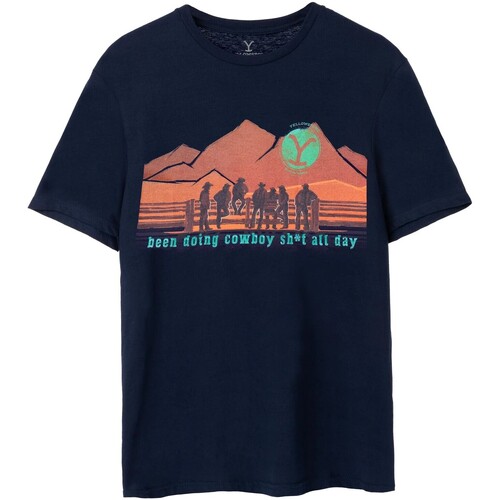 Abbigliamento Uomo T-shirt maniche corte Yellowstone NS7417 Blu