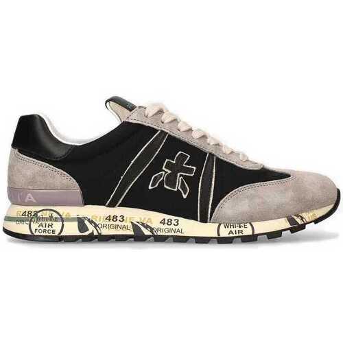 Scarpe Donna Sneakers Premiata LUCY 5954 VARIANTE NERA E INSERTI ROSA Nero