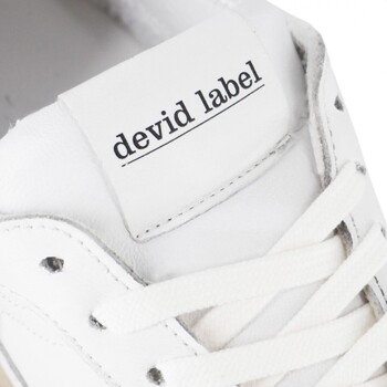 Devid Label Sneaker Unisex In Nappa E Camoscio Bianco