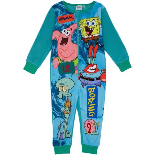 Abbigliamento Unisex bambino Pigiami / camicie da notte Spongebob Squarepants Normal Is Boring Blu