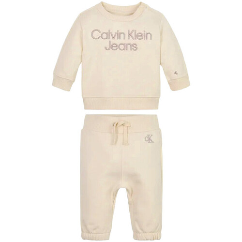 Abbigliamento Bambino Tuta Calvin Klein Jeans IN0IN00137 Beige