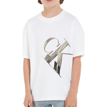 Abbigliamento Bambino T-shirt & Polo Calvin Klein Jeans IB0IB01884 Bianco
