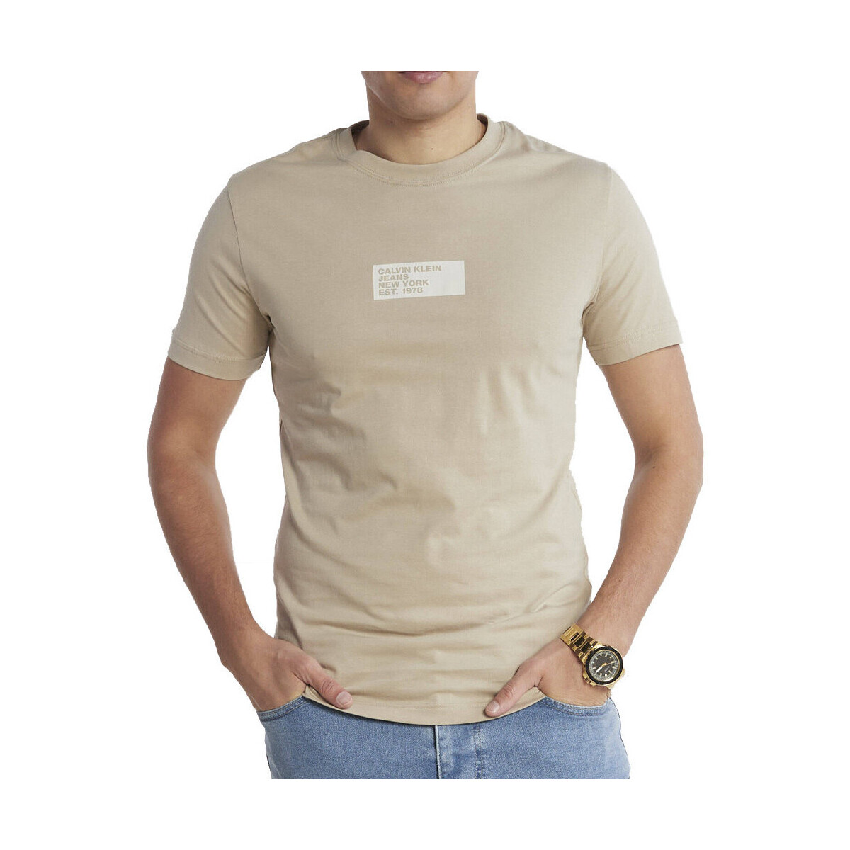 Abbigliamento Uomo T-shirt & Polo Calvin Klein Jeans J30J324027 Beige