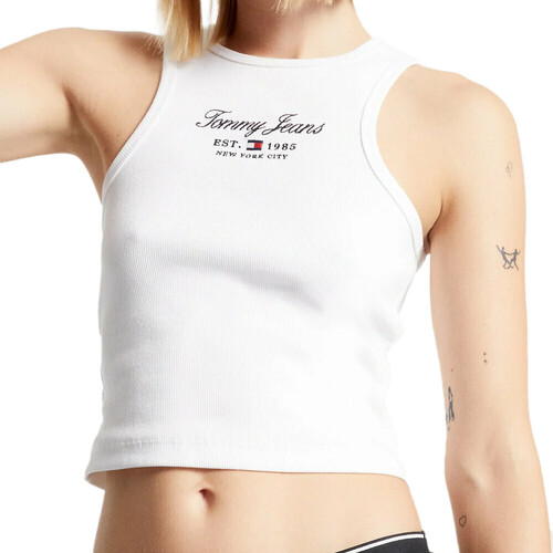 Abbigliamento Donna Top / T-shirt senza maniche Tommy Hilfiger DW0DW16443 Bianco
