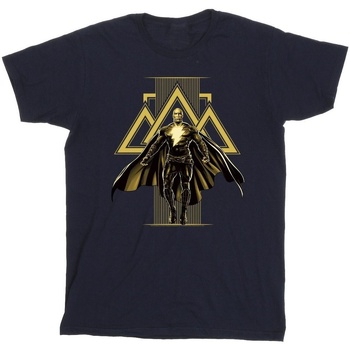 Abbigliamento Uomo T-shirts a maniche lunghe Dc Comics Black Adam Rising Golden Symbols Blu