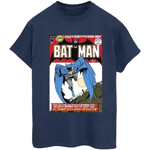 Abbigliamento Donna T-shirts a maniche lunghe Dc Comics Running Batman Cover Blu