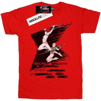 Abbigliamento Uomo T-shirts a maniche lunghe Marvel Black Widow Movie Secrets 4 Spies Rosso