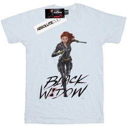 Abbigliamento Uomo T-shirts a maniche lunghe Marvel Black Widow Movie Natasha Running Bianco