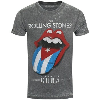 Abbigliamento T-shirts a maniche lunghe The Rolling Stones Havana Cuba Grigio
