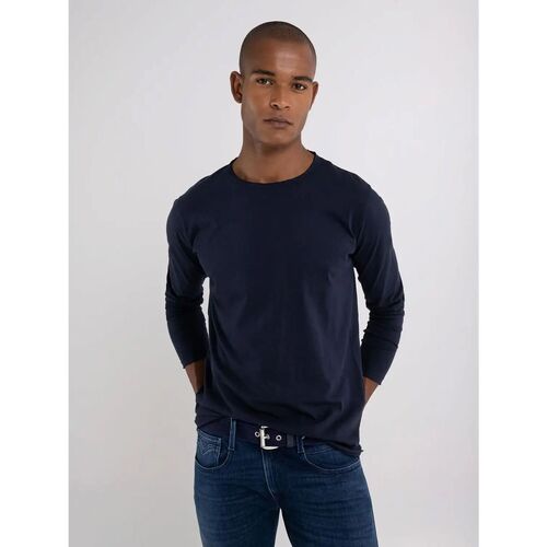 Abbigliamento Uomo T-shirt & Polo Replay M3592.2660-576 MIDNIGHT BLUE Blu