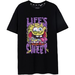 Abbigliamento Uomo T-shirts a maniche lunghe Spongebob Squarepants Life's Sweet Nero