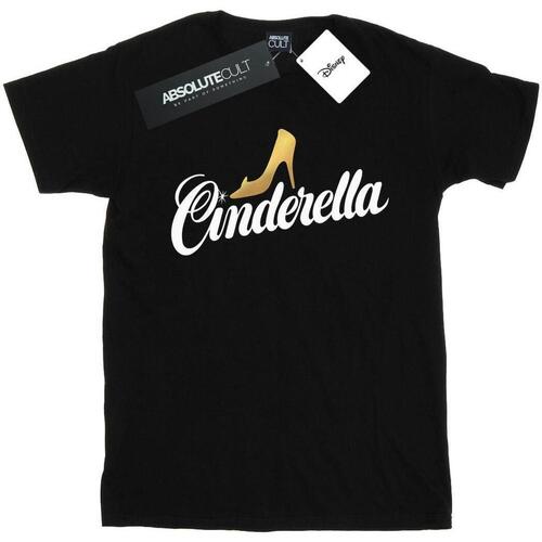 Abbigliamento Donna T-shirts a maniche lunghe Disney Cinderella Shoe Logo Nero