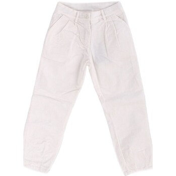Abbigliamento Bambina Pantaloni 5 tasche Manila Grace MG2343 Bianco