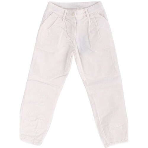 Abbigliamento Bambina Pantaloni 5 tasche Manila Grace MG2343 Bianco