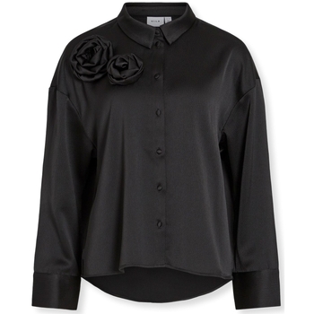 Vila Medina Rose Shirt L/S - Black Nero