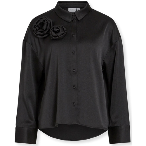 Abbigliamento Donna Top / Blusa Vila Medina Rose Shirt L/S - Black Nero
