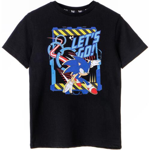 Abbigliamento Bambino T-shirt maniche corte Sonic The Hedgehog Let's Go! Nero
