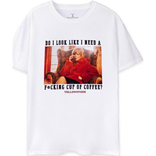 Abbigliamento Donna T-shirt maniche corte Yellowstone NS7529 Bianco