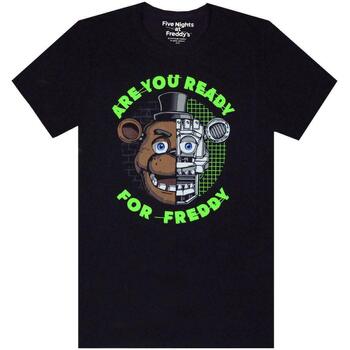 Abbigliamento Bambino T-shirts a maniche lunghe Five Nights At Freddys Are You Ready For Freddy Nero
