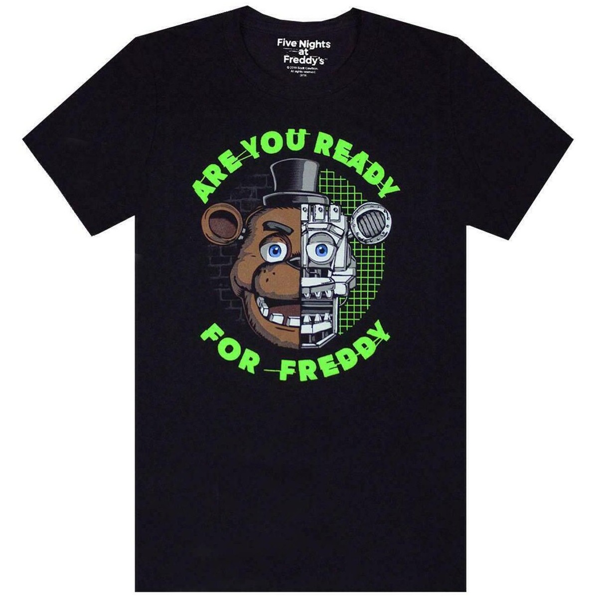 Abbigliamento Bambino T-shirts a maniche lunghe Five Nights At Freddys Are You Ready For Freddy Nero