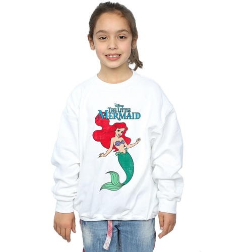 Abbigliamento Bambina Felpe Disney The Little Mermaid Line Ariel Bianco
