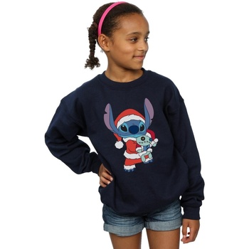 Abbigliamento Bambina Felpe Disney Lilo And Stitch Stitch Christmas Blu