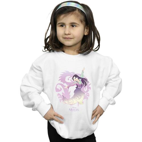 Abbigliamento Bambina Felpe Disney Mulan Dragon Fight Bianco