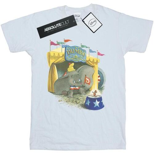 Abbigliamento Bambina T-shirts a maniche lunghe Disney Dumbo Circus Bianco