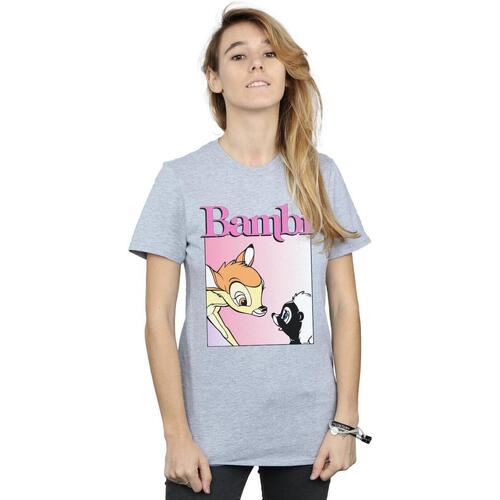 Abbigliamento Donna T-shirts a maniche lunghe Disney Bambi Nice To Meet You Grigio