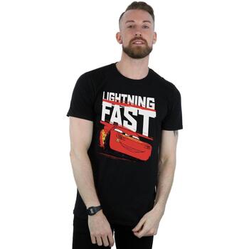 Abbigliamento Uomo T-shirts a maniche lunghe Disney Cars Lightning Fast Nero