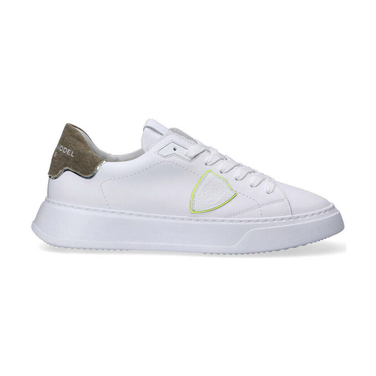 Scarpe Uomo Sneakers basse Philippe Model sneakers Temple bianco verde Bianco