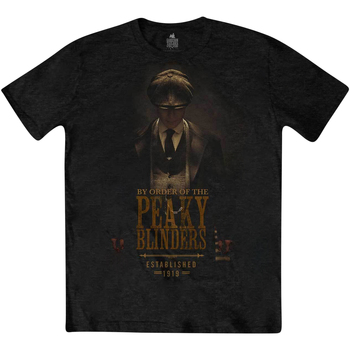 Abbigliamento T-shirts a maniche lunghe Peaky Blinders Established 1919 Nero