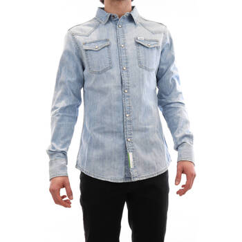 Abbigliamento Uomo Camicie maniche lunghe Uniform 40UNM5055.650 Blu