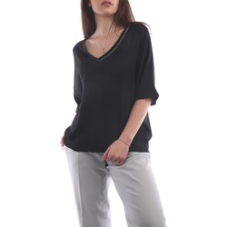 Abbigliamento Donna Top / T-shirt senza maniche Fabiana Filippi TPD271W296-F269 Nero
