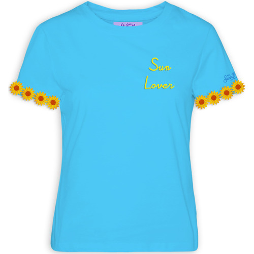 Abbigliamento Donna T-shirt maniche corte Mc2 Saint Barth EMI0001-04799D Marine