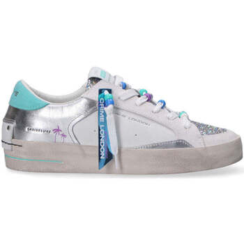 Scarpe Donna Sneakers basse Crime London SK8 Deluxe Azure Charms bianca argent Bianco