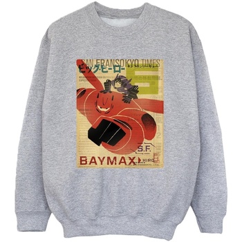 Abbigliamento Bambino Felpe Disney Big Hero 6 Baymax Flying Baymax Newspaper Grigio