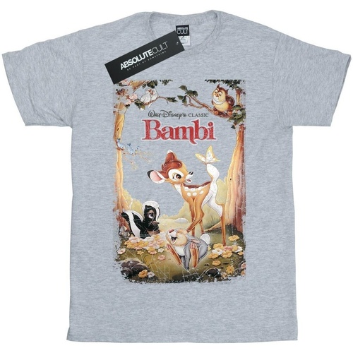 Abbigliamento Bambina T-shirts a maniche lunghe Disney Bambi Retro Poster Grigio