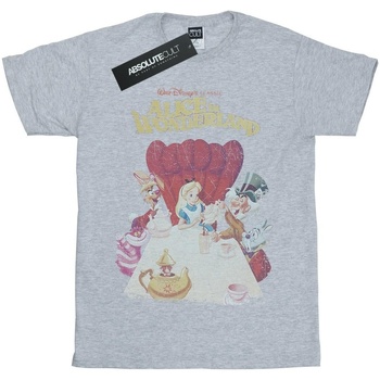 Abbigliamento Bambina T-shirts a maniche lunghe Disney Alice In Wonderland Retro Poster Grigio