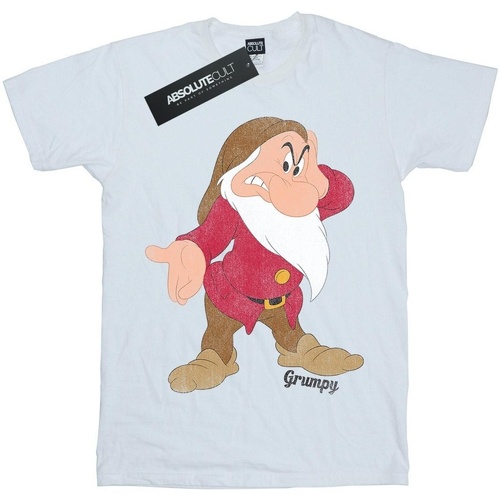 Abbigliamento Bambina T-shirts a maniche lunghe Disney Snow White And The Seven Dwarves Classic Grumpy Bianco