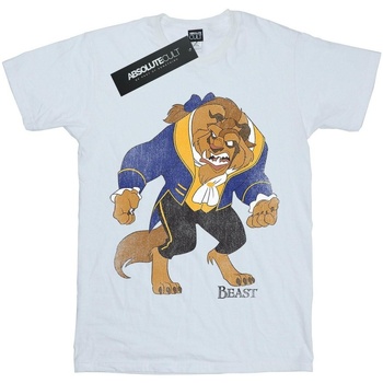 Abbigliamento Bambina T-shirts a maniche lunghe Disney Beauty And The Beast Classic Beast Bianco