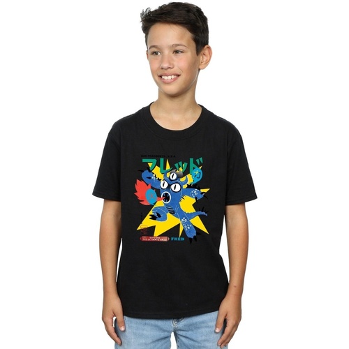 Abbigliamento Bambino T-shirt maniche corte Disney Big Hero 6 Fred Ultimate Kaiju Nero
