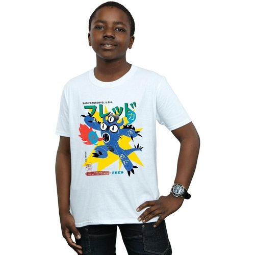 Abbigliamento Bambino T-shirt maniche corte Disney Big Hero 6 Fred Ultimate Kaiju Bianco