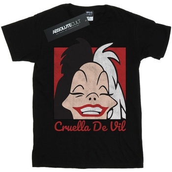 Abbigliamento Bambina T-shirts a maniche lunghe Disney Cruella De Vil Cropped Head Nero