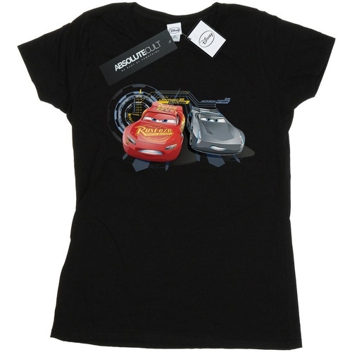 Abbigliamento Donna T-shirts a maniche lunghe Disney Cars Lightning Vs Storm Nero