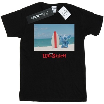 Abbigliamento Bambina T-shirts a maniche lunghe Disney Lilo And Stitch Surf Beach Nero