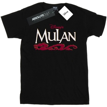 Abbigliamento Bambina T-shirts a maniche lunghe Disney Mulan Script Nero