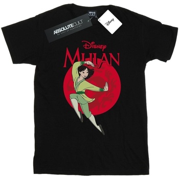 Abbigliamento Bambina T-shirts a maniche lunghe Disney Mulan Dragon Circle Nero