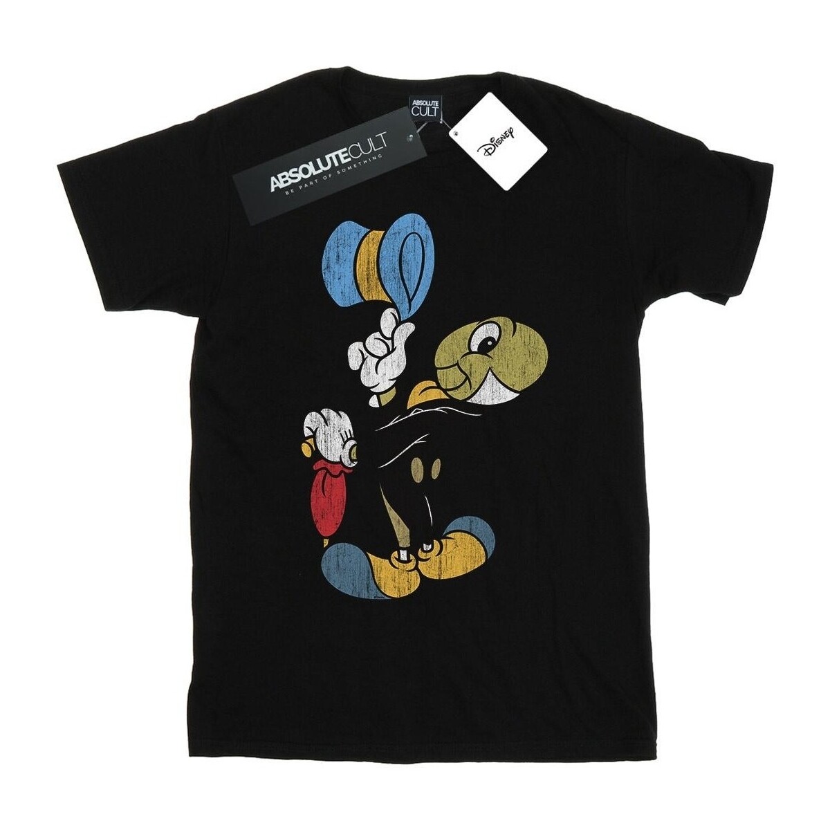 Abbigliamento Bambina T-shirts a maniche lunghe Disney Pinocchio Jiminy Cricket Nero